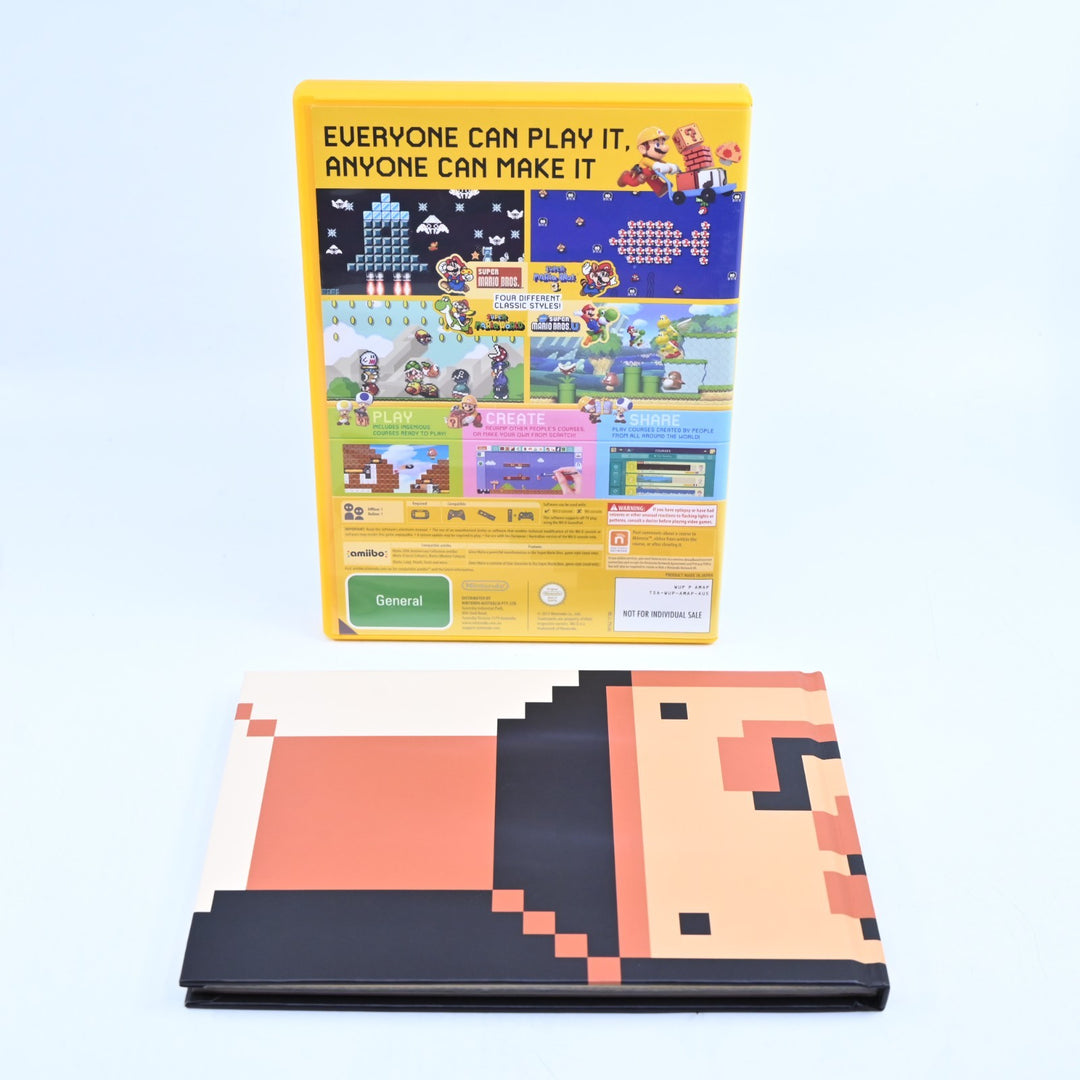 Super Mario Maker - Nintendo Wii U Game + Artbook - PAL - FREE POST!