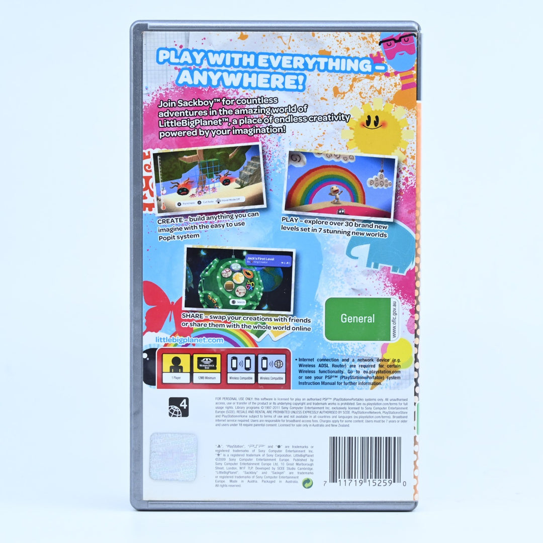 Little Big Planet - Sony PSP Game + Manual - FREE POST!