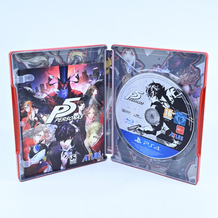 Persona 5 - Steelbook Edition - Sony Playstation 4 / PS4 Game - MINT DISC!