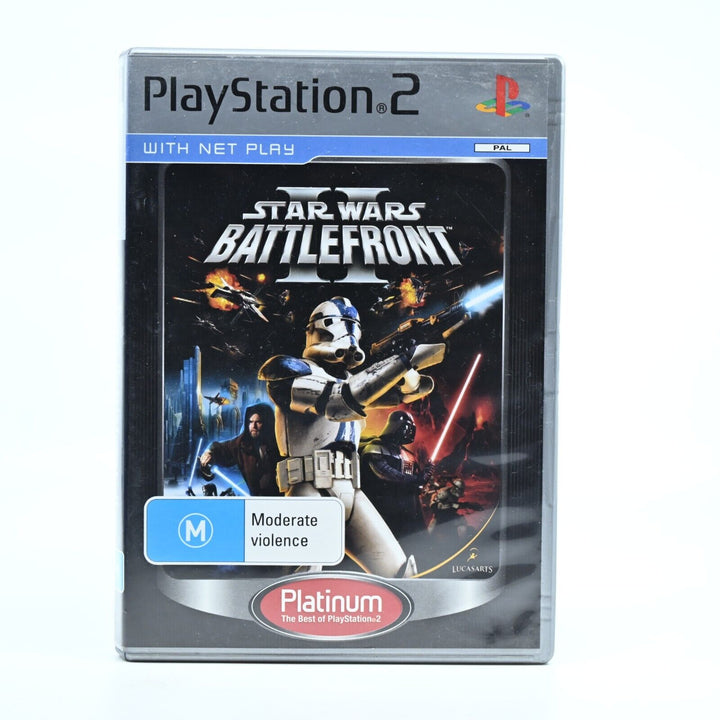 Star Wars Battlefront II - Sony Playstation 2 / PS2 Game + Manual - PAL