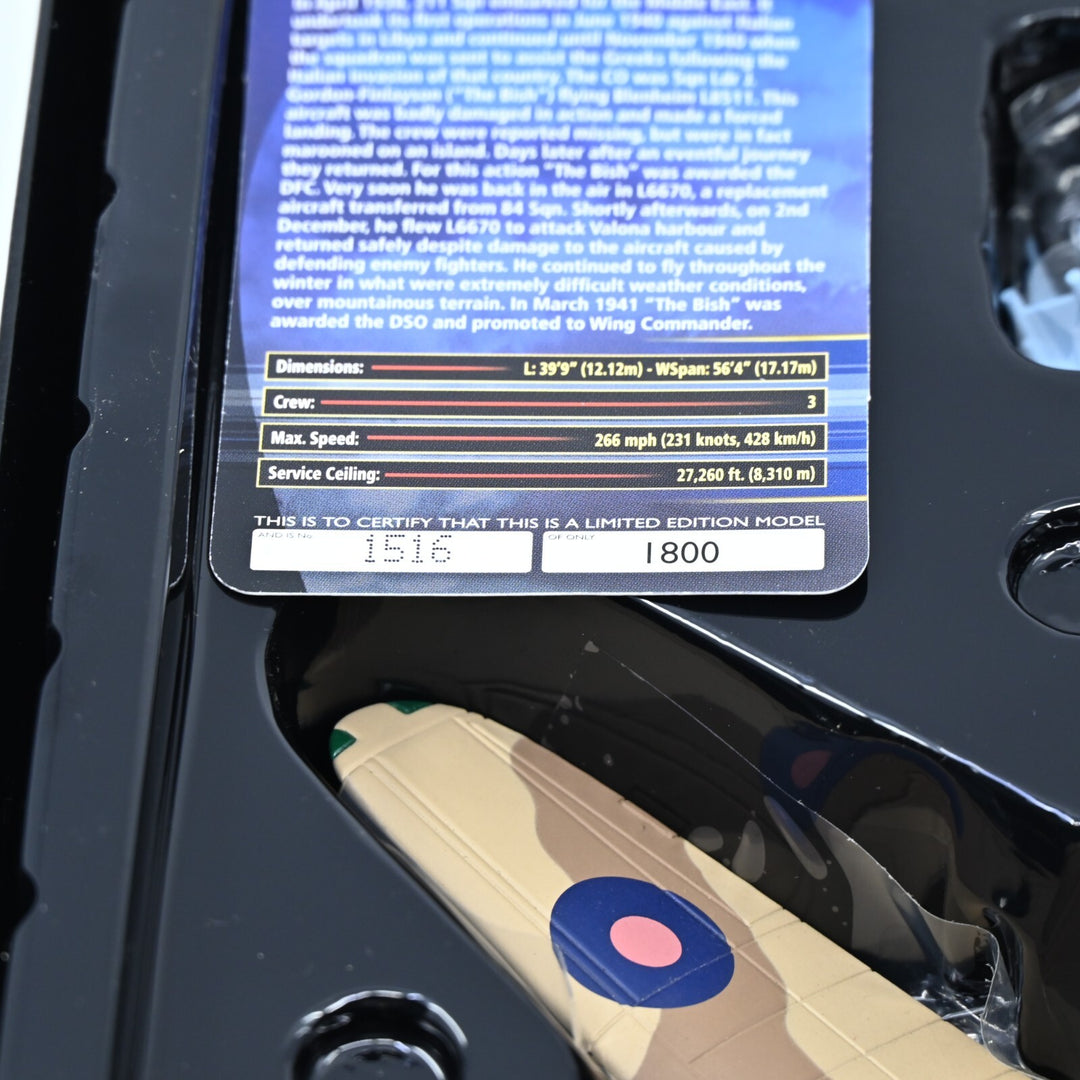 Corgi Aviation 1:72 Bristol Blenheim Mkl 211 SQN RAF AA38404 - Die Cast Plane