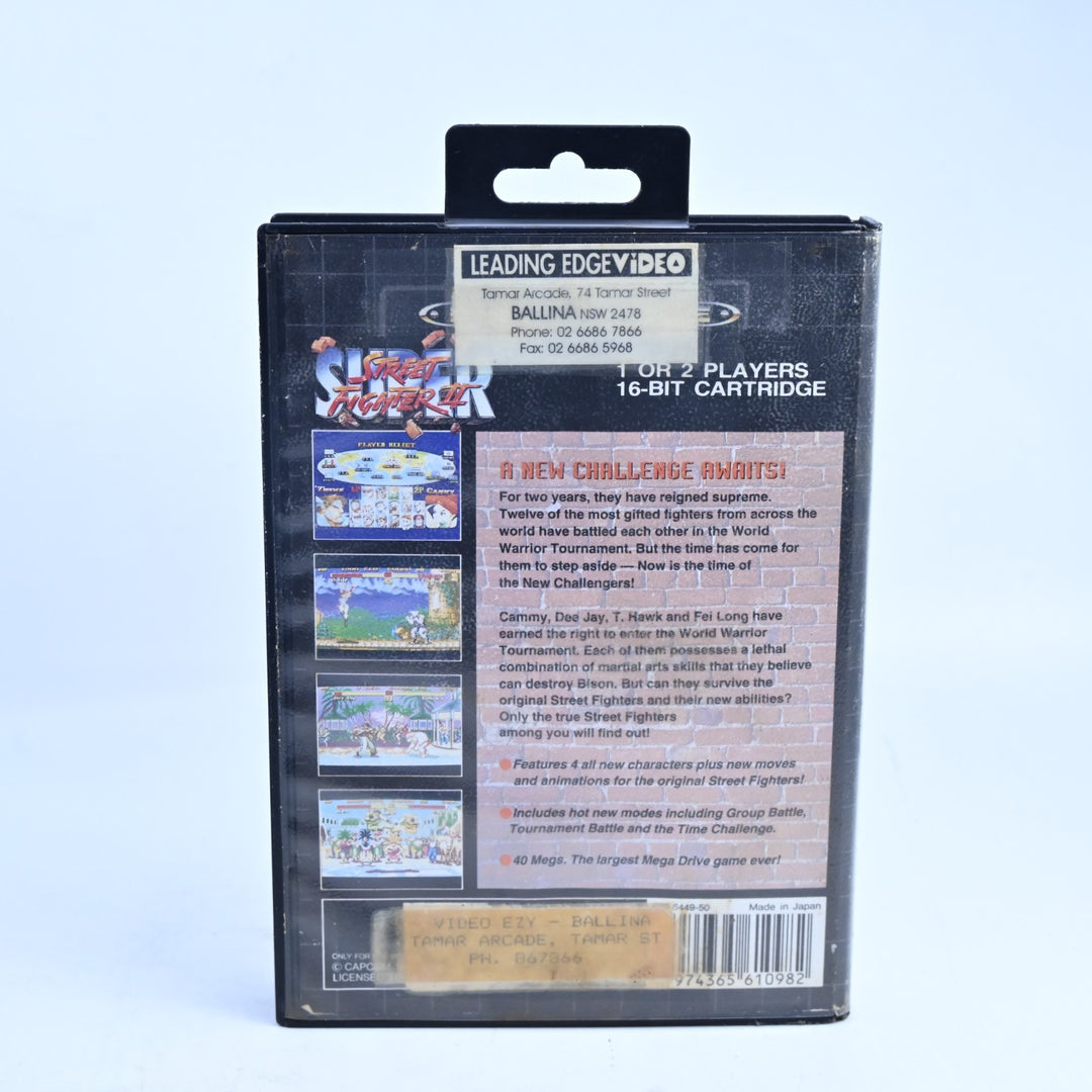 Super Street Fighter II - Sega Mega Drive Game + Manual - PAL - Ex-Rental
