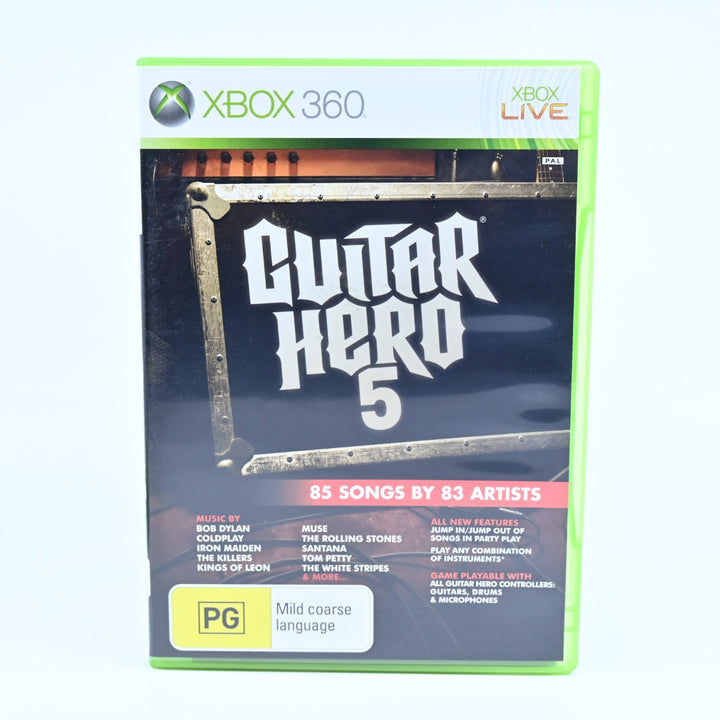 Guitar Hero 5 - Xbox 360 Game + Manual - PAL - MINT DISC!
