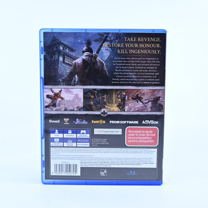 Sekiro: Shadows Die Twice - Sony Playstation 4 / PS4 Game - MINT DISC!
