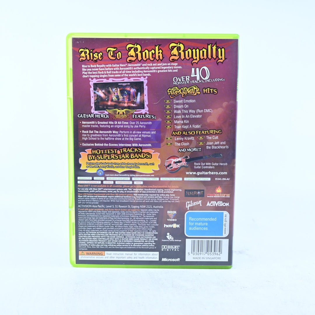Guitar Hero Aerosmith - Xbox 360 Game + Manual - PAL - MINT DISC!