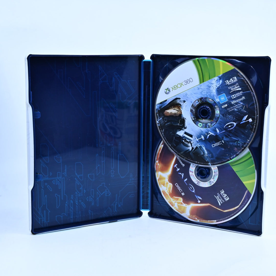 Halo 4 - Steelbook - Xbox 360 Game - No Manual - PAL - MINT DISC!