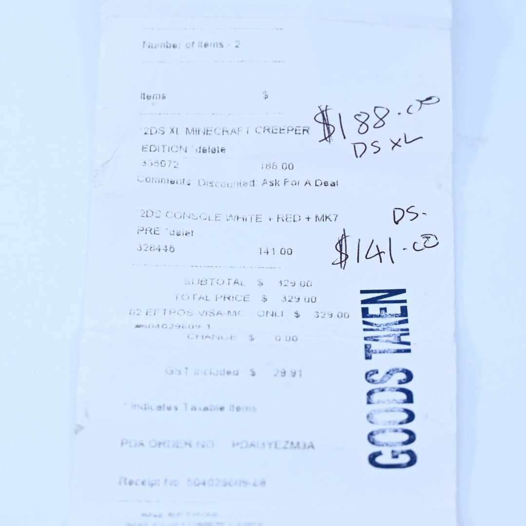 UNUSED! White + Red Mario Kart 7 Nintendo 2DS Boxed Console - AUS PAL