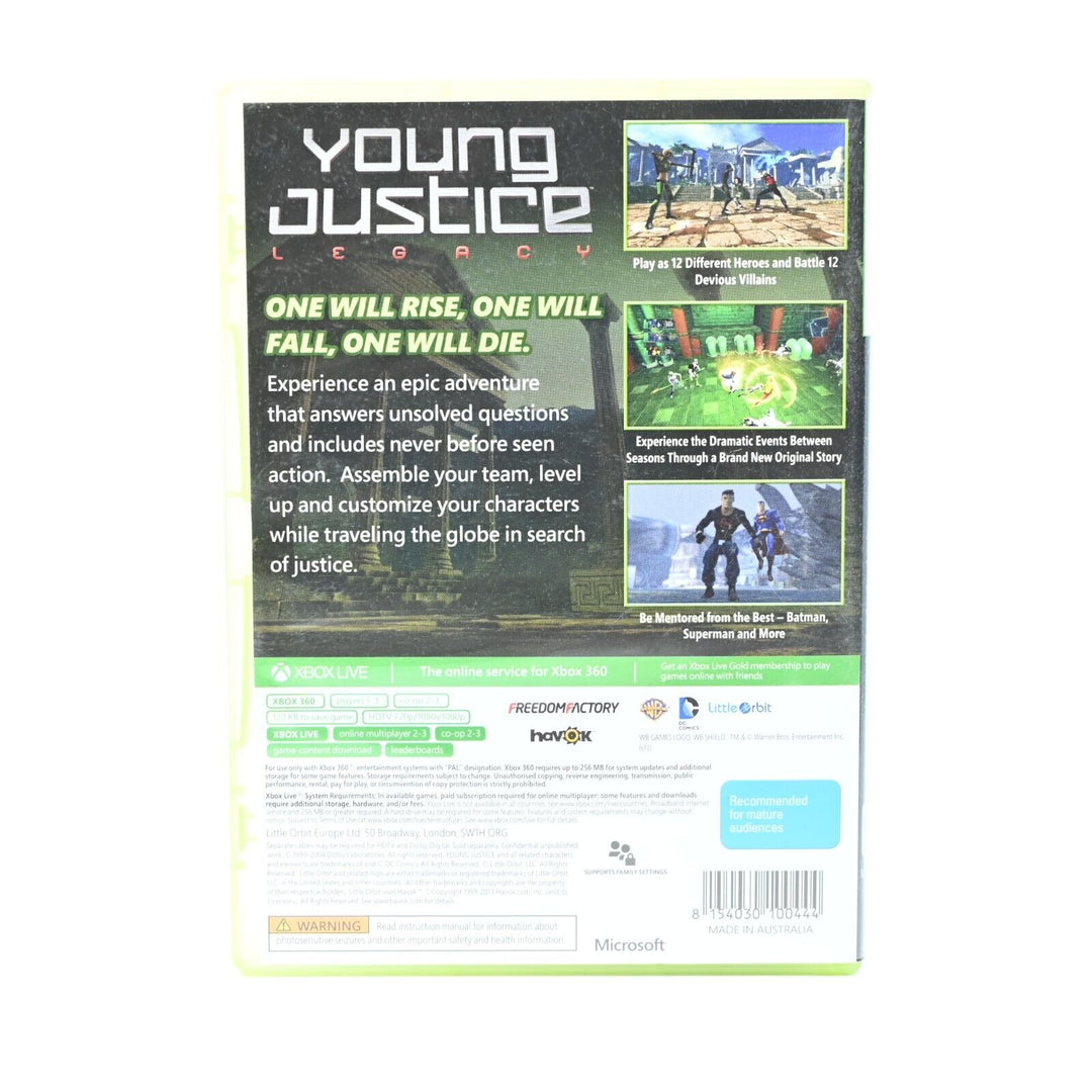 Young Justice Legacy - Xbox 360 Game + Manual - PAL - MINT DISC!