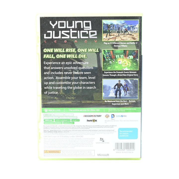 Young Justice Legacy - Xbox 360 Game + Manual - PAL - MINT DISC!