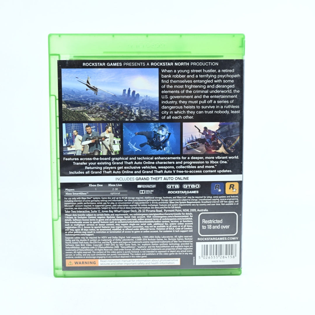 Grand Theft Auto V 5 - Xbox One Game + Manual + Map - PAL - MINT DISC!