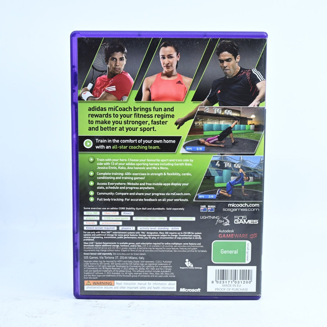 Adidas MiCoach - Xbox 360 Game + Manual - PAL