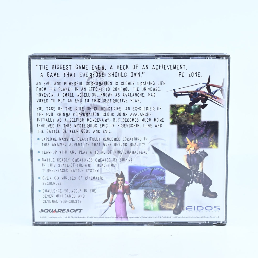 Final Fantasy VII 7 Big Box + Manual - Squaresoft - 4 Disc PC Game