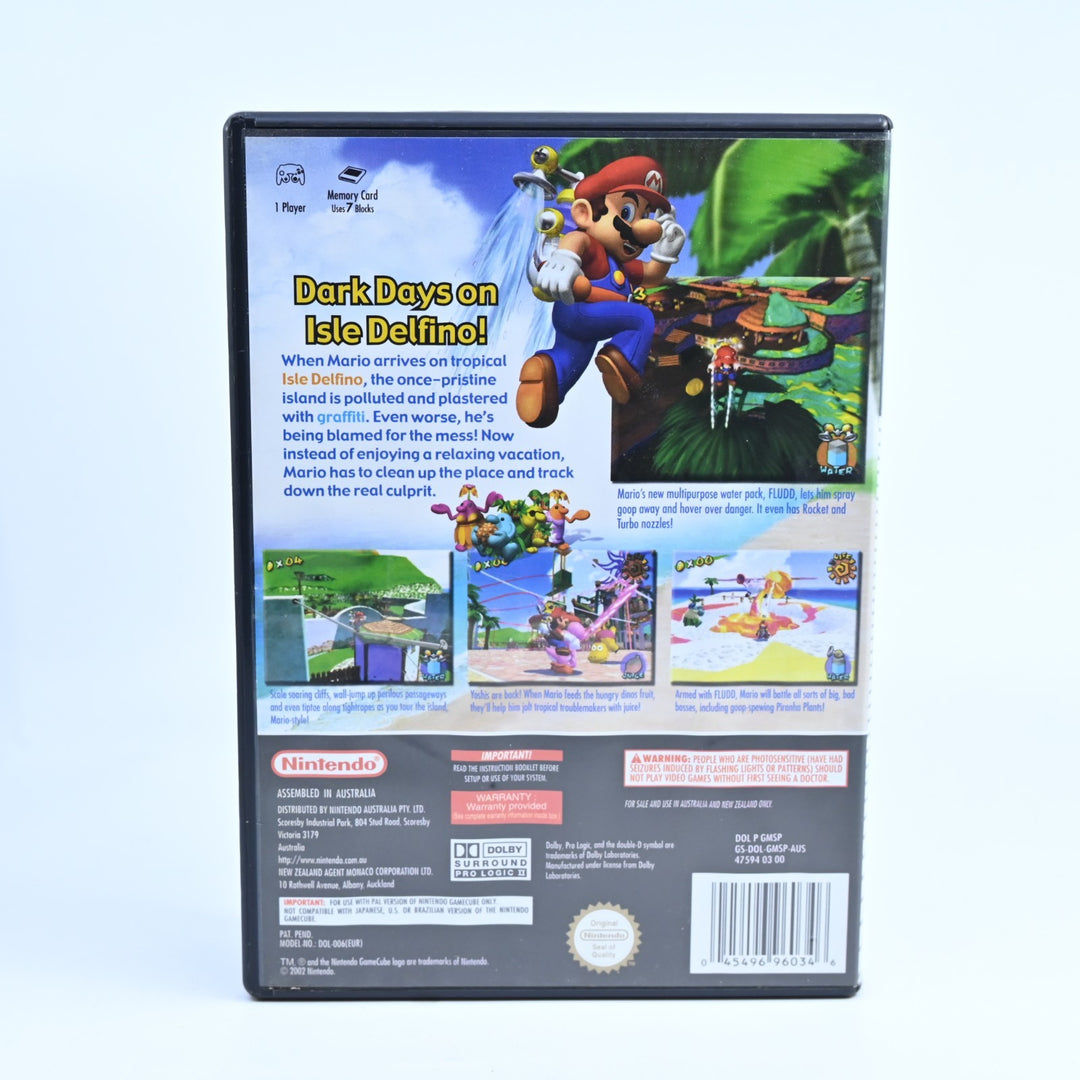 Super Mario Sunshine - Nintendo Gamecube Game + Manual - PAL - FREE POST!