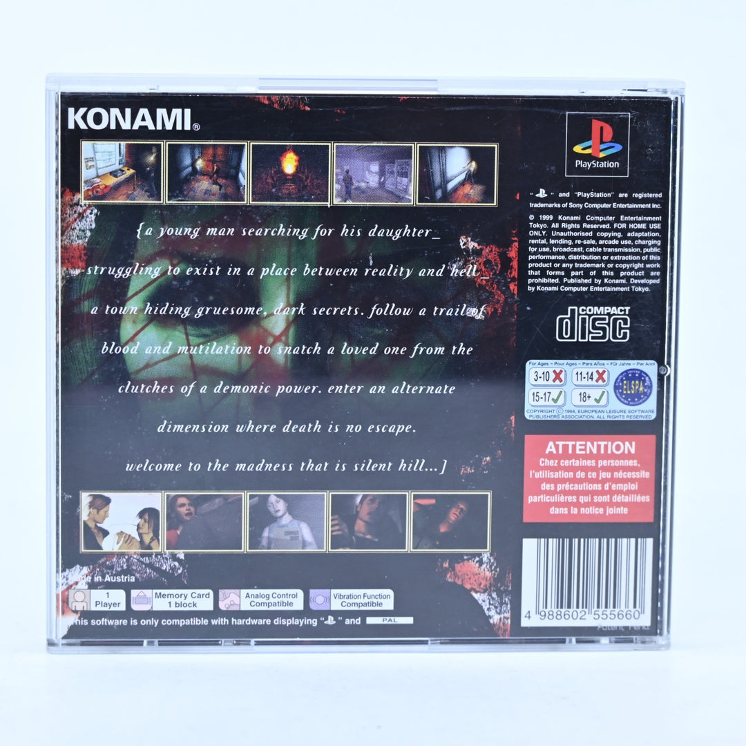 Silent Hill - Sony Playstation 1 / PS1 Game + Manual - PAL - MINT DISC!