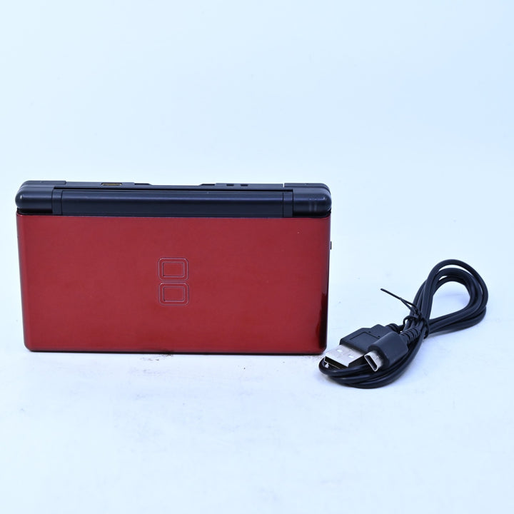 Black &amp; Crimson Red - Nintendo DS Lite Console - USG-001 - FREE POST!