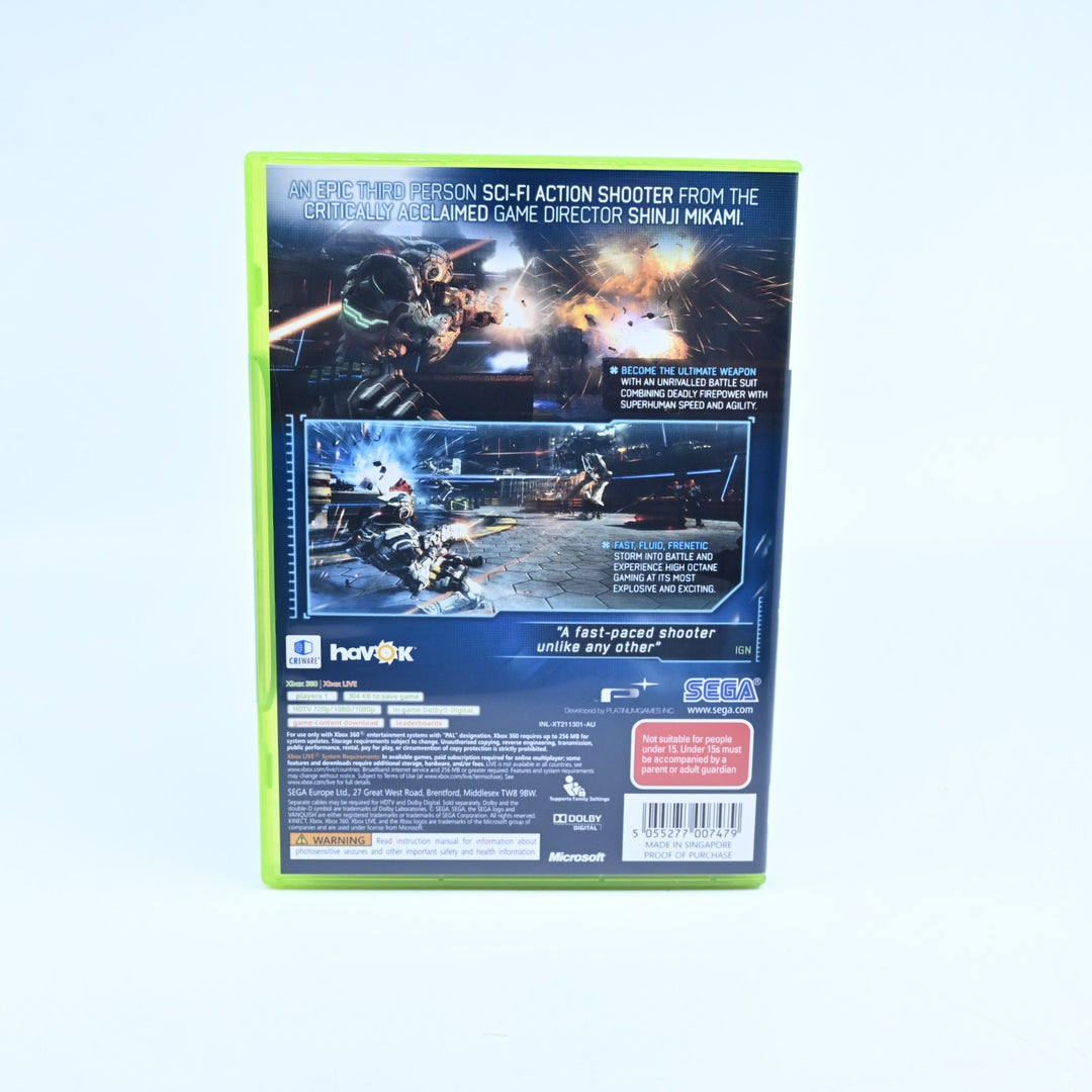 SEALED GAME! - Vanquish - Xbox 360 Game + Manual + Holographic Sleeve - PAL