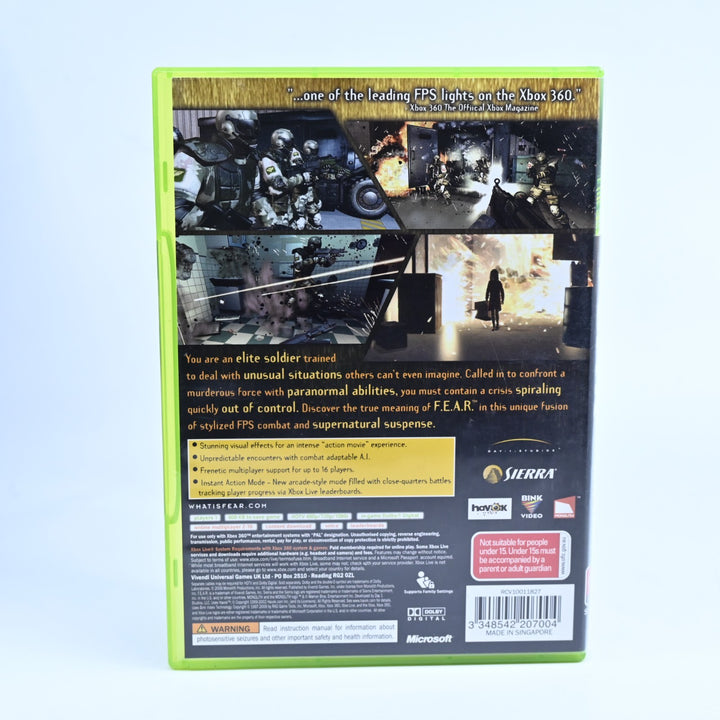 F.E.A.R. - Xbox 360 Game + Manual - PAL - MINT DISC!