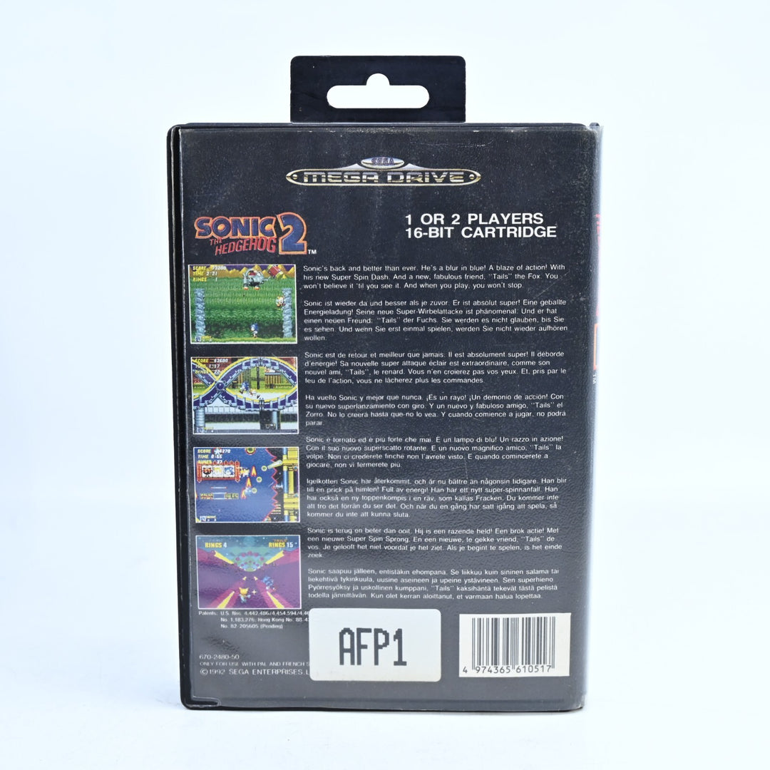 Sonic The Hedgehog 2 - Sega Mega Drive Game - PAL + Manual - FREE POST!
