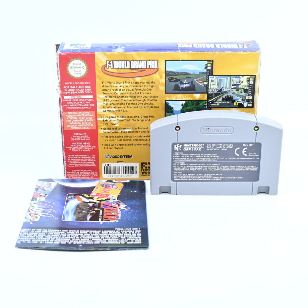 F-1 World Grand Prix - N64 / Nintendo 64 Boxed Game - PAL - FREE POST!