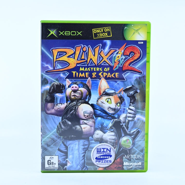 Blinx 2: Masters of Time &amp; Space - Original Xbox Game + Manual - MINT DISC!