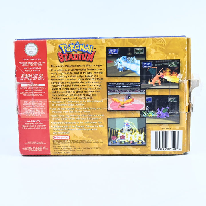 Pokemon Stadium - WITH N64 TRANSFER PAK - N64 / Nintendo 64 Boxed Game - PAL