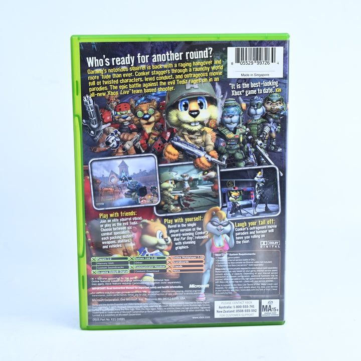Conker: Live & Reloaded - Original Xbox Game + Manual - PAL - MINT DISC!
