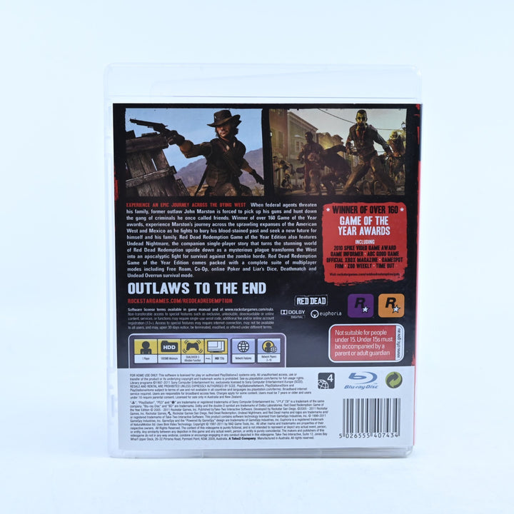 Red Dead Redemption Game of the Year Edition - PS3 Game + Manual + Map