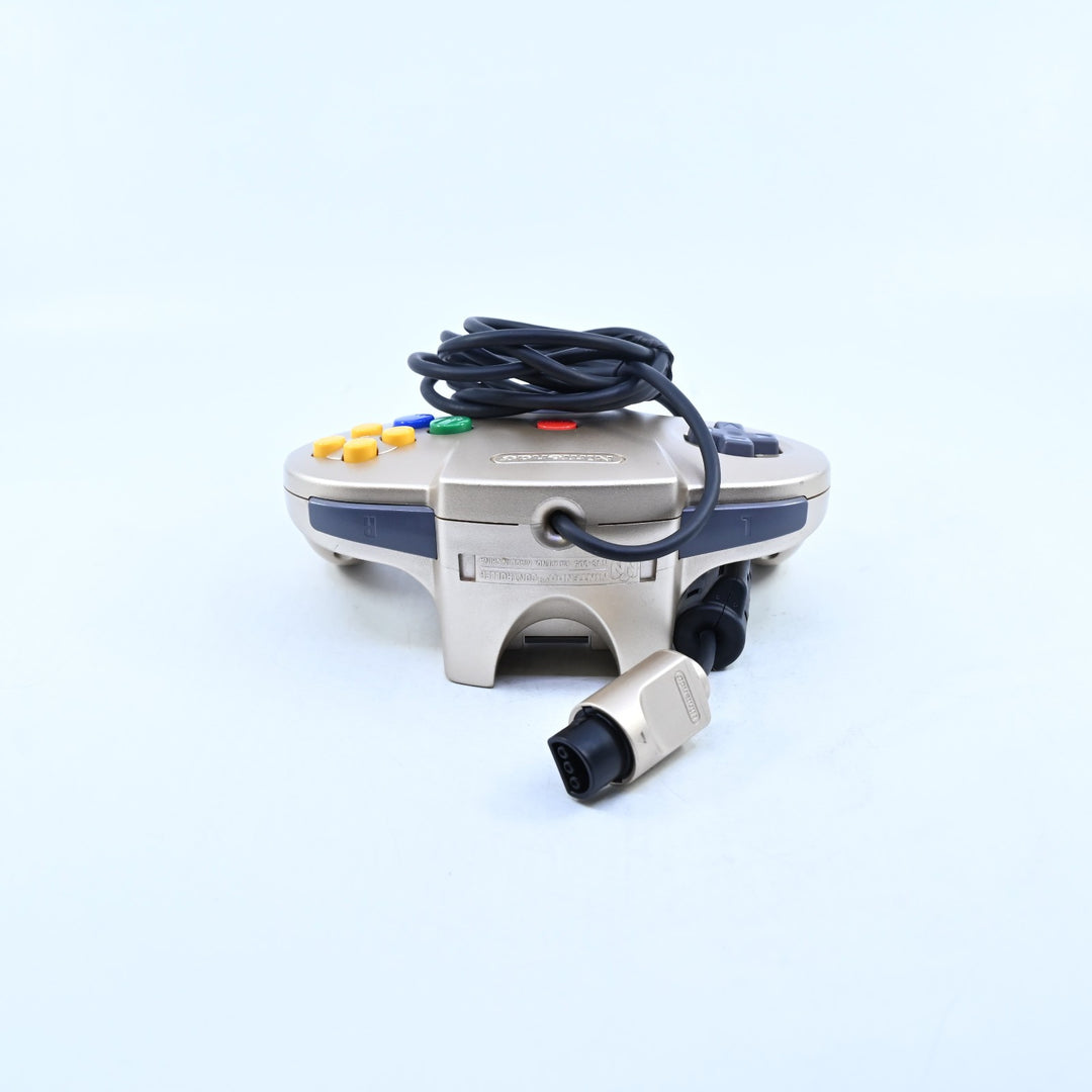 Original Gold N64 Controller - N64/ Nintendo 64 Accessory - 8/10 Original Stick!