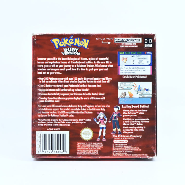 Pokemon Ruby Version - Nintendo Gameboy Advance / GBA Boxed Game - AUS PAL