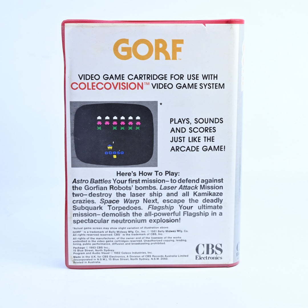 Gorf - ColecoVision Game + Manual - Region Free - FREE POST!