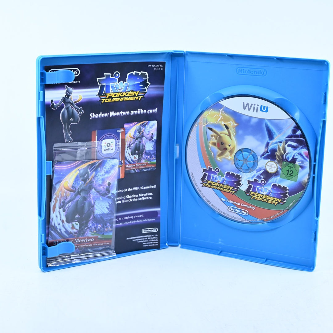 Pokken Tournament - Nintendo Wii U Game + Shadow Mewtwo Amiibo Card - PAL