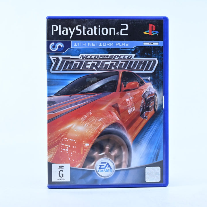Need for Speed Underground - Sony Playstation 2 / PS2 Game + Manual - PAL