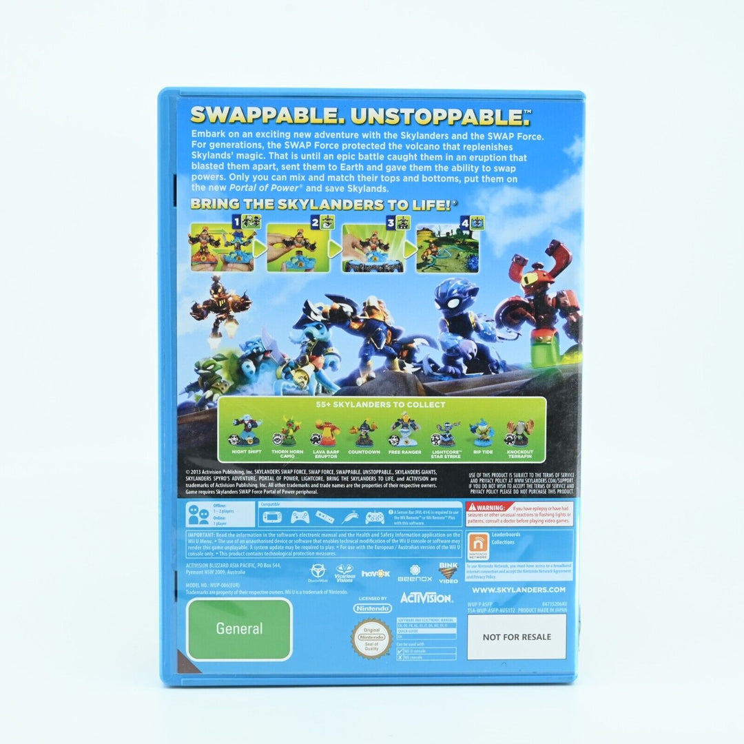 Skylanders: Swap Force - Nintendo Wii U Game - PAL - FREE POST!