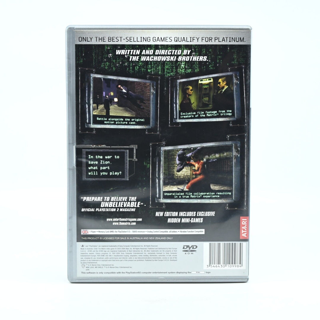 Enter The Matrix - Sony Playstation 2 / PS2 Game + Manual - PAL - FREE POST!