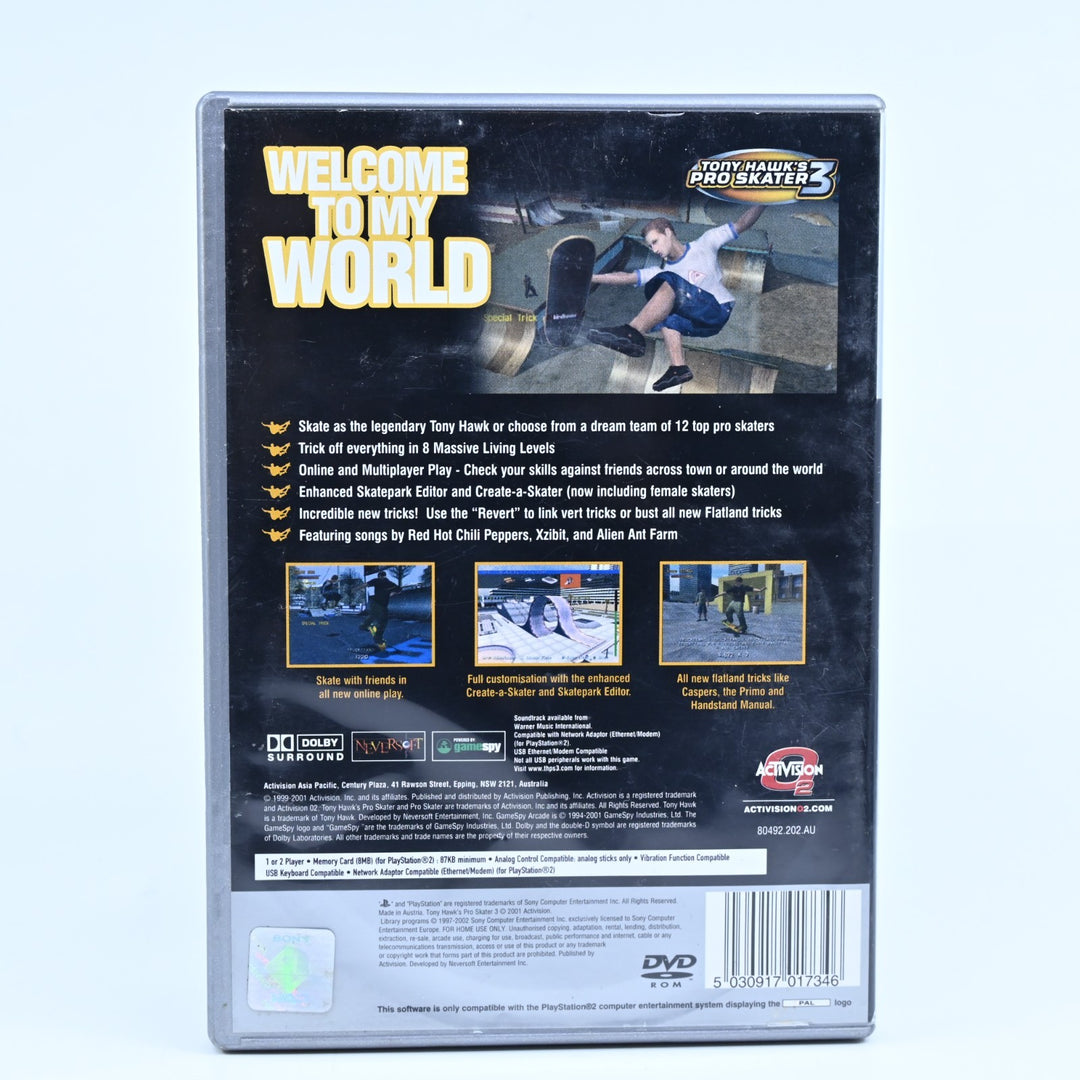 Tony Hawk's Pro Skater 3 - Sony Playstation 2 / PS2 Game - No Manual - PAL