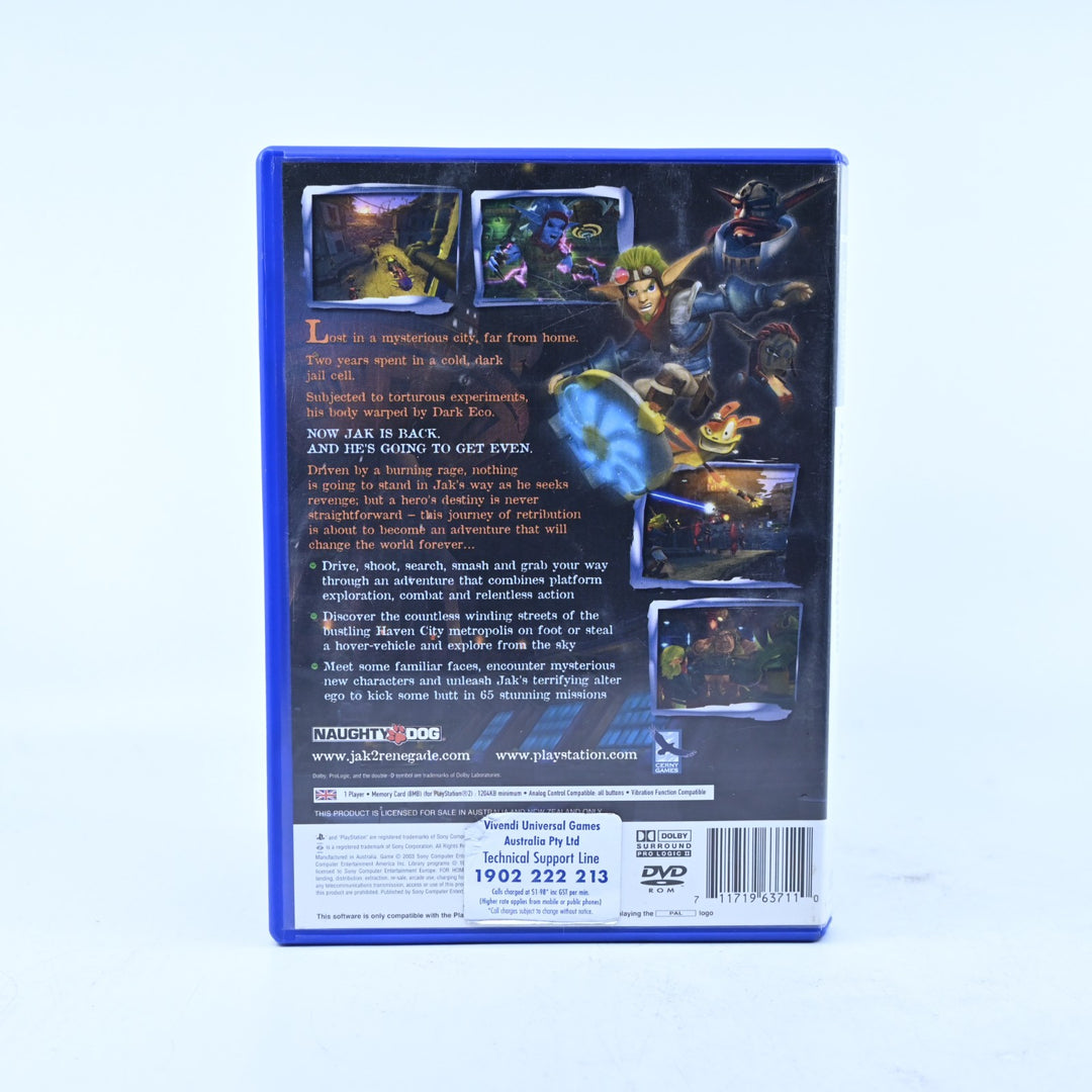 Jak II: Renegade - Sony Playstation 2 / PS2 Game + Manual - PAL - MINT DISC!