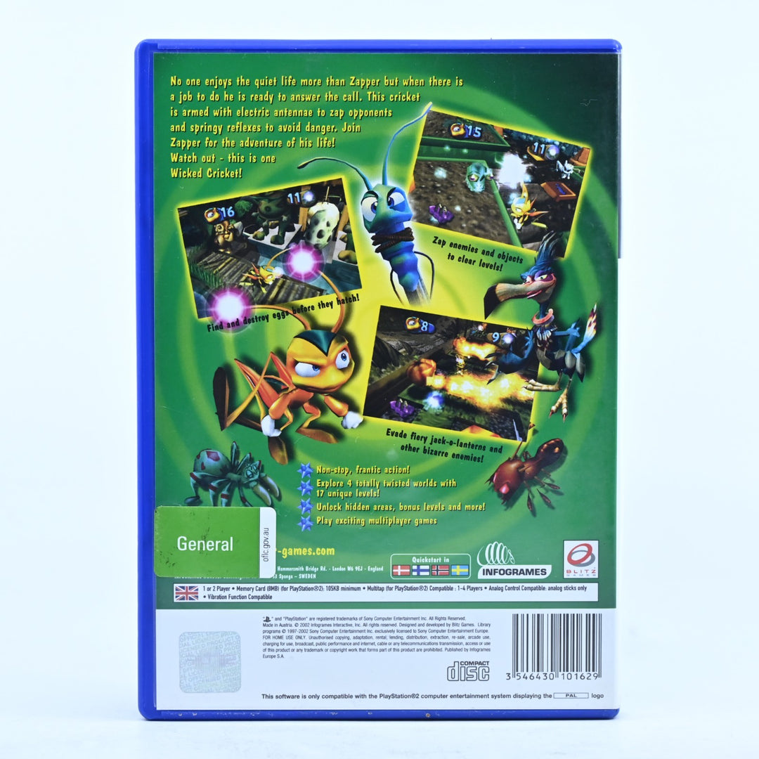 Zapper: One Wicked Cricket! - Sony Playstation 2 / PS2 Game + Manual - PAL