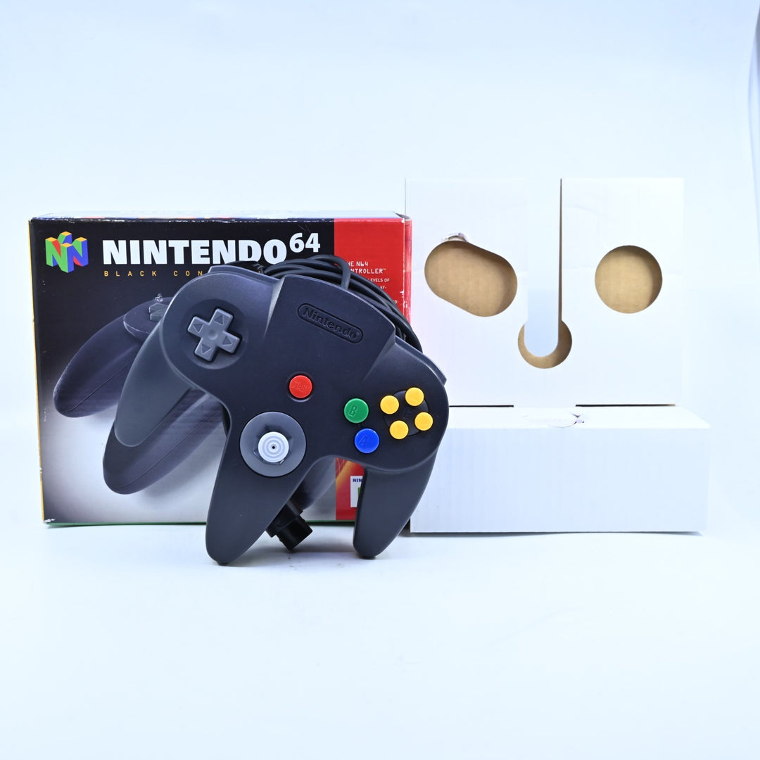 Solid Black Boxed Controller - N64 / Nintendo 64 Accessory - PAL - FREE POST!