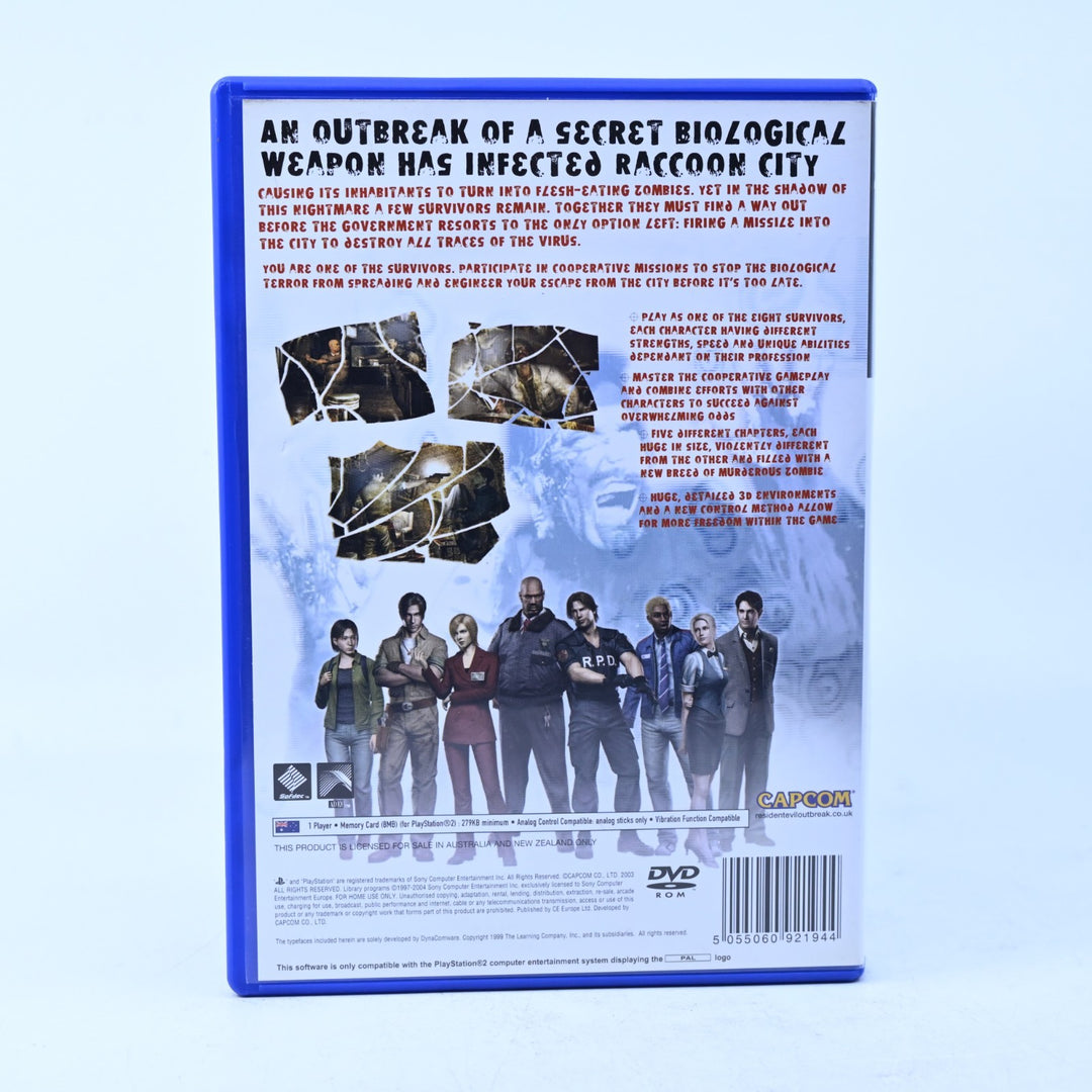Resident Evil Outbreak - Sony Playstation 2 / PS2 Game + Manual - PAL