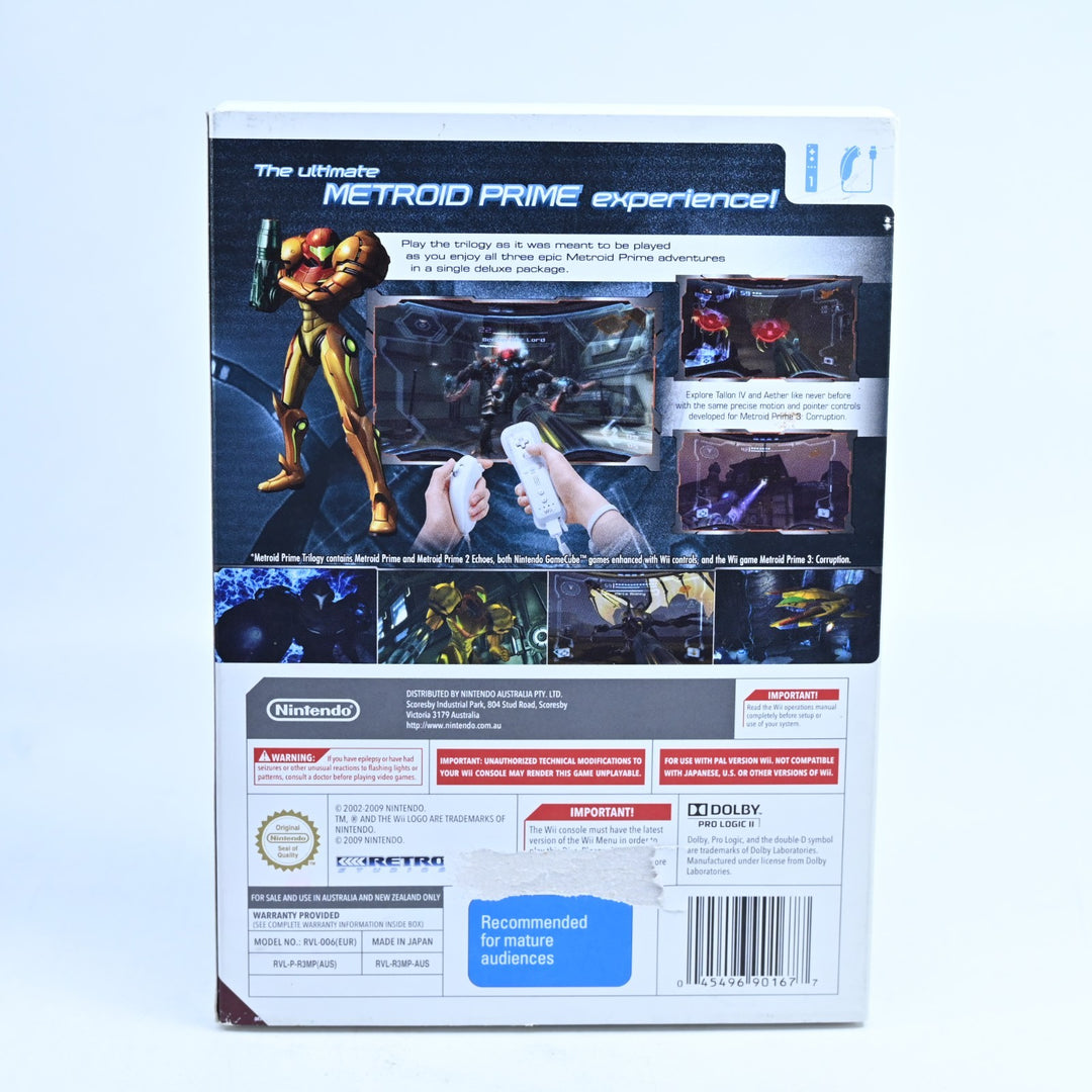 Metroid Prime Trilogy - Nintendo Wii Game + Manual - PAL - MINT DISC!