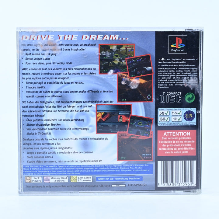 The Need for Speed - Sony Playstation 1 / PS1 Game + Manual - PAL