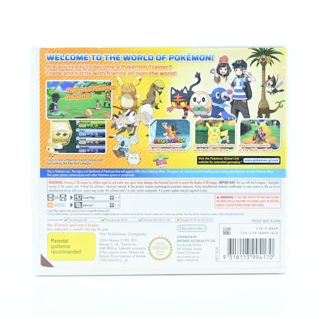 Pokemon Sun - Nintendo 3DS Game - PAL - FREE POST!