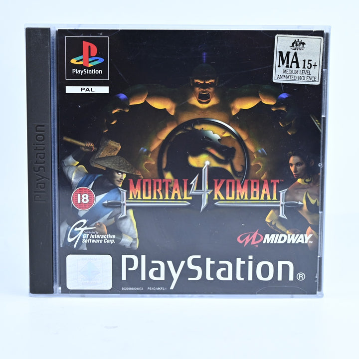Mortal Kombat 4 - Sony Playstation 1 / PS1 Game + Manual - PAL - MINT DISC!