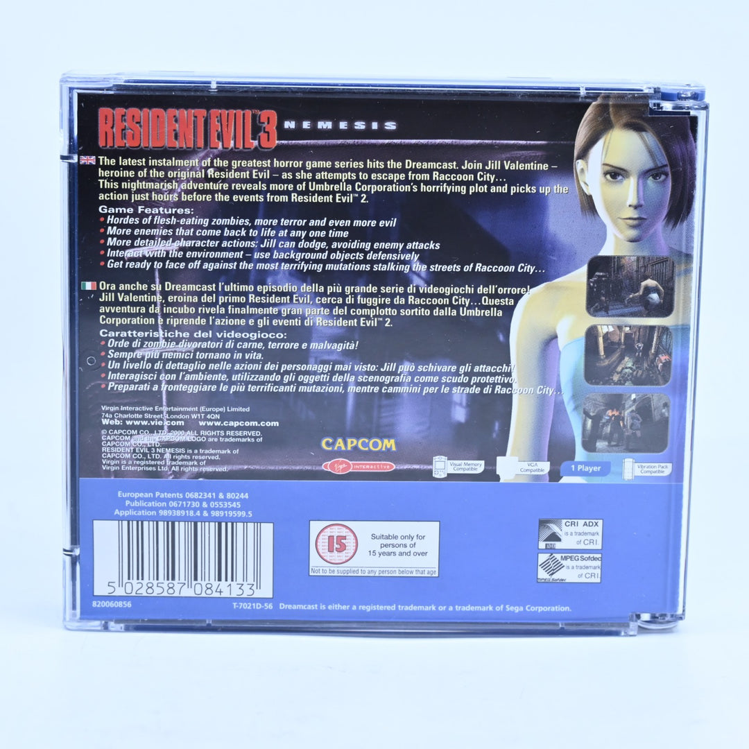 Resident Evil 3: Nemesis - Sega Dreamcast Game - No Manual - PAL - MINT DISC!