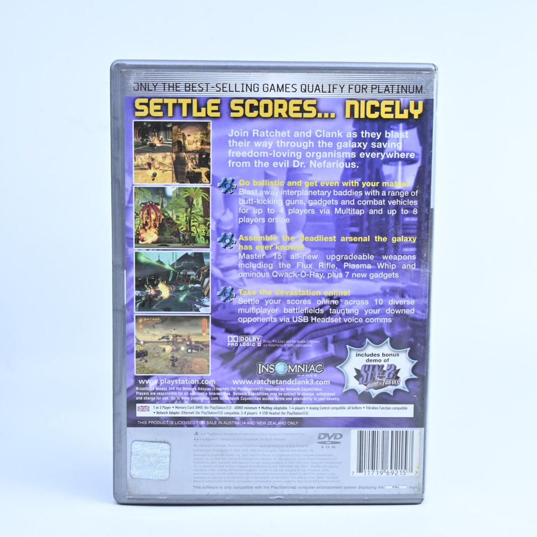 Ratchet &amp; Clank 3: Up Your Arsenal - PS2 Game + Manual - PAL
