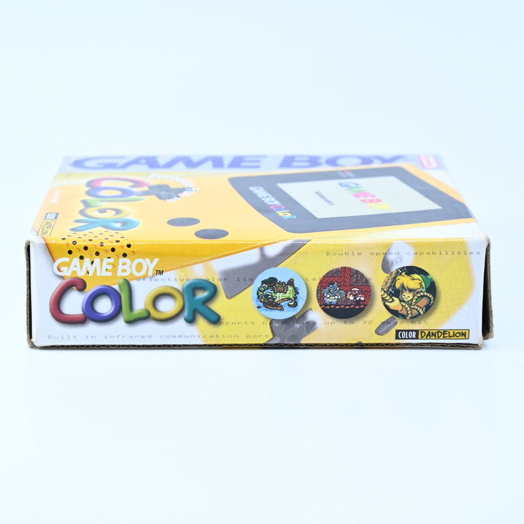 Dandelion Yellow Nintendo Gameboy Color Boxed Console - AUS PAL - Holo Label