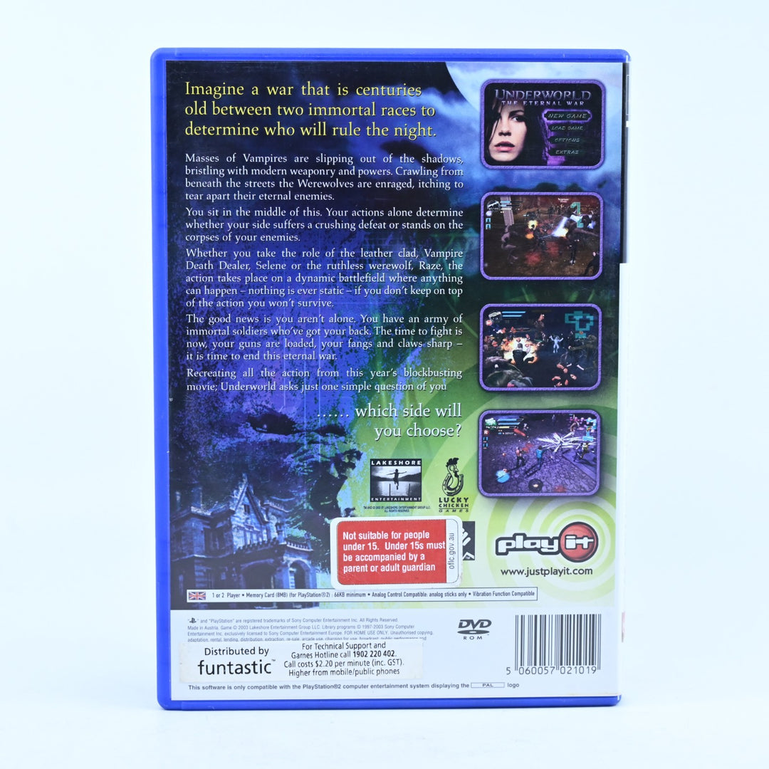 Underworld: The Eternal War - Sony Playstation 2 / PS2 Game + Manual - PAL