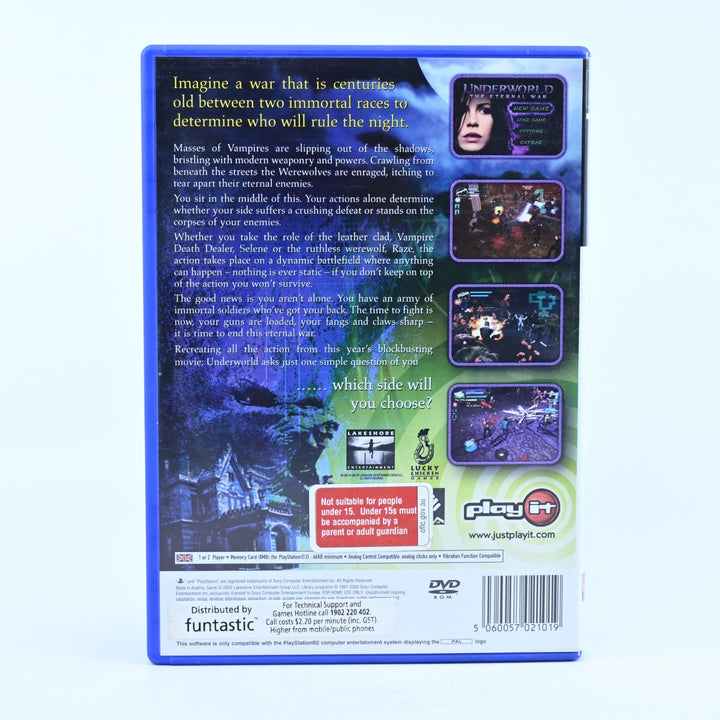 Underworld: The Eternal War - Sony Playstation 2 / PS2 Game + Manual - PAL