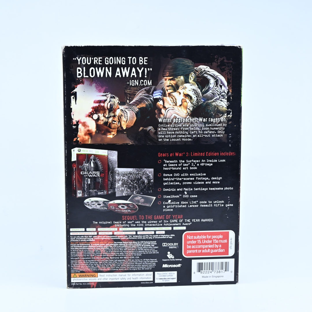 Gears of War 2 Limited Edition - Xbox 360 Game + Manual - PAL - MINT DISC!