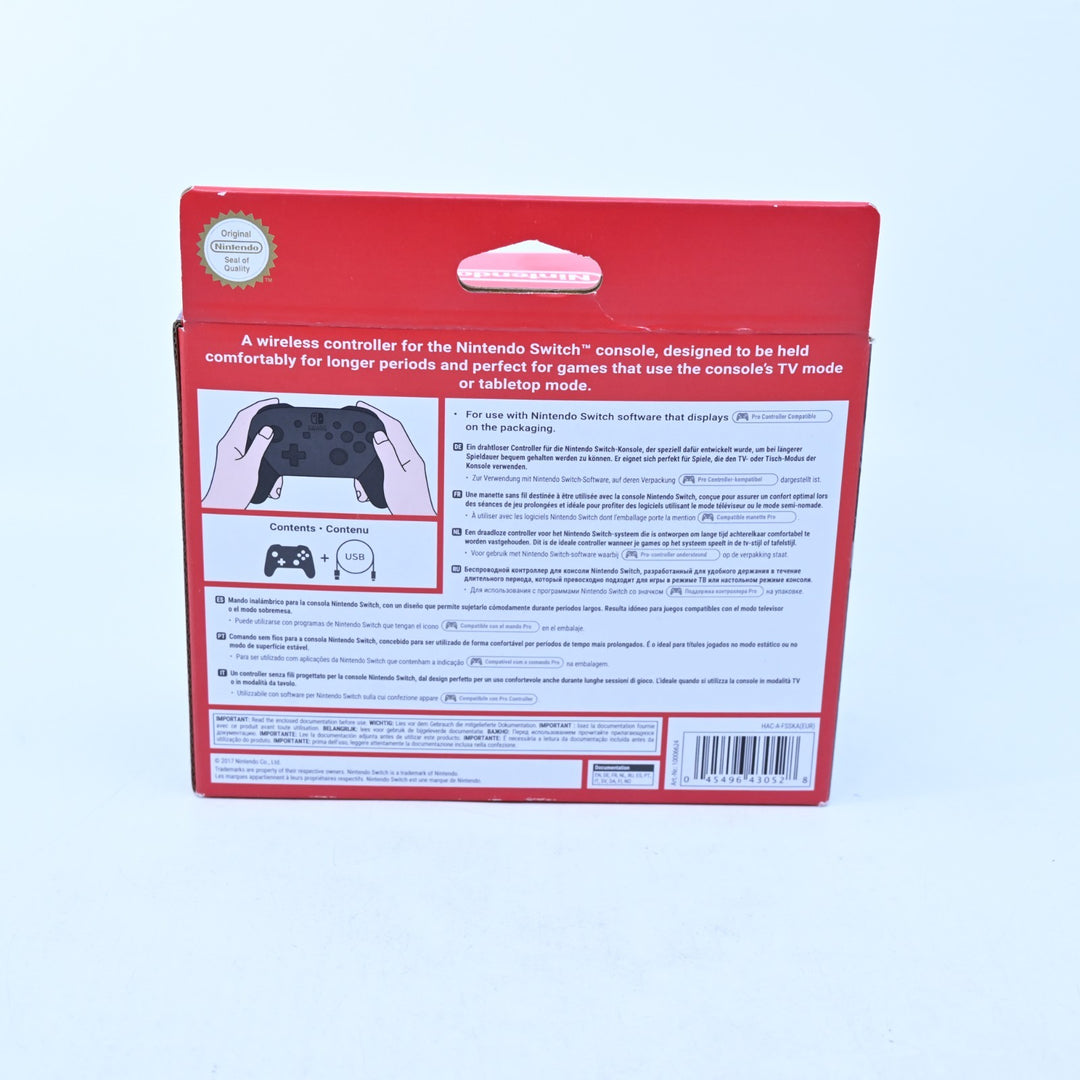 Boxed Nintendo Switch Pro Controller Black - Nintendo Switch Accessory